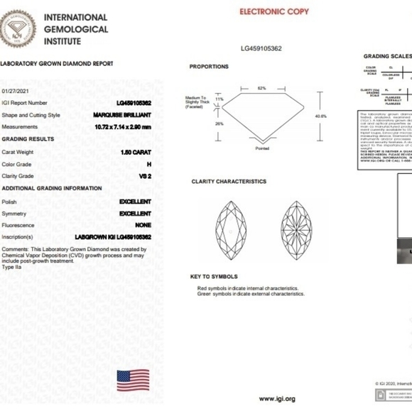 1.50CT Double Halo Marquise Lab Grown Diamond Ring - Picture 7 of 7